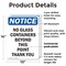 Signmission No Glass Containers Beyond This, 10 in W x Rectangle, Plastic OS-2PACK-NS-P-1014-V-14631 - alternate 2